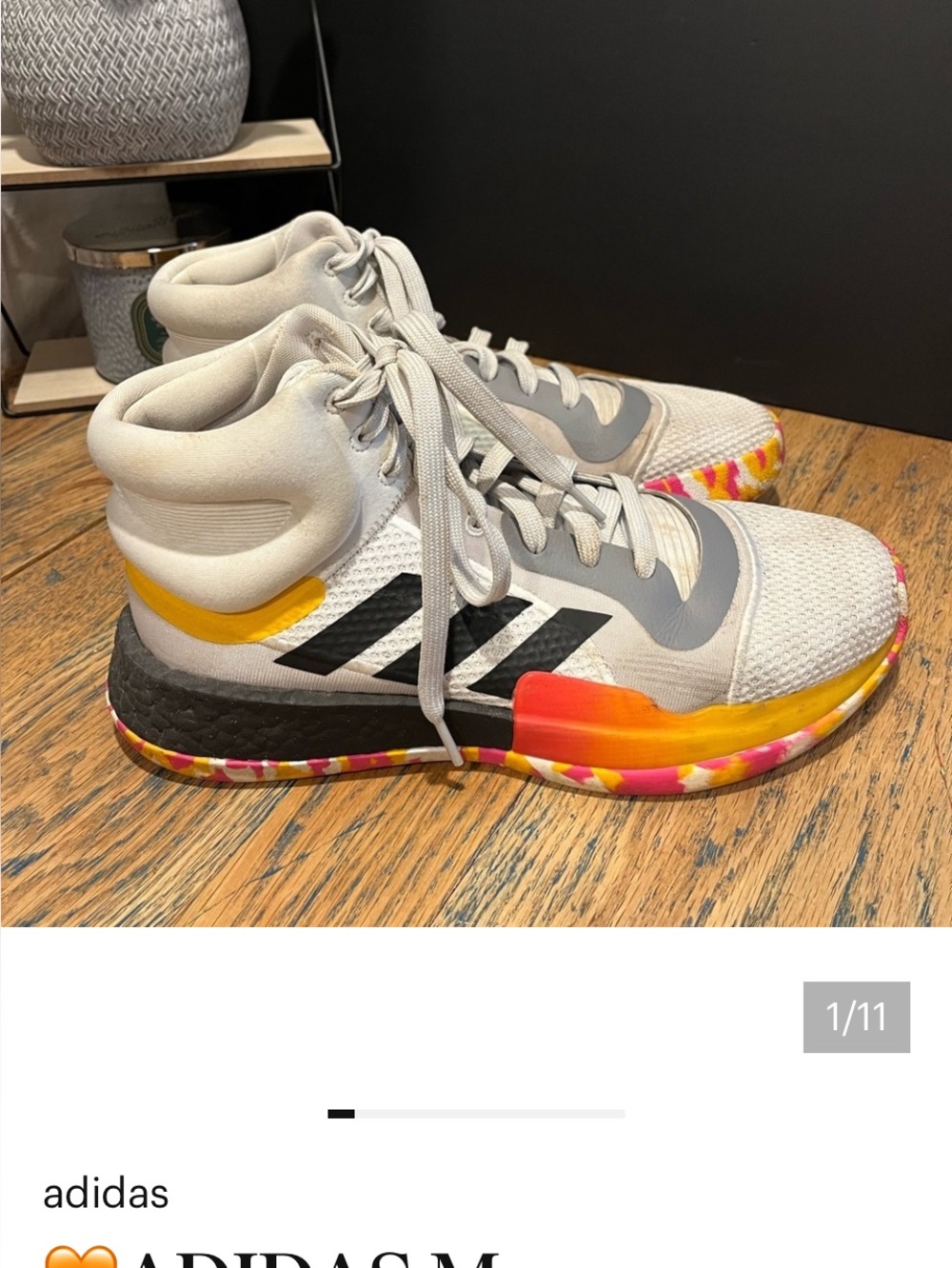 🧡ADIDAS Marquee Boost Basketball Shoes – Size 10.5